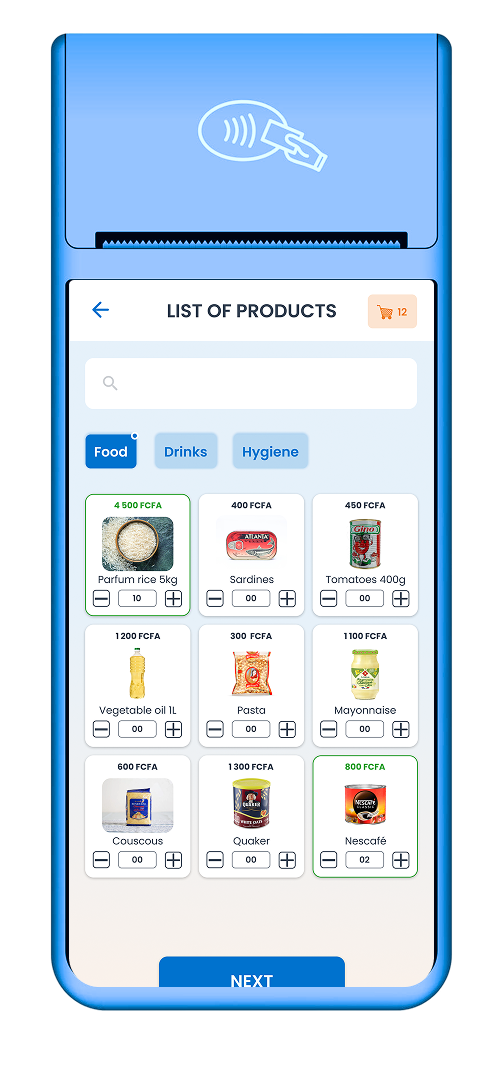BY+ Shop application on payment terminal